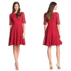 Adrianna Papell Red A-Line Dress, sz 6